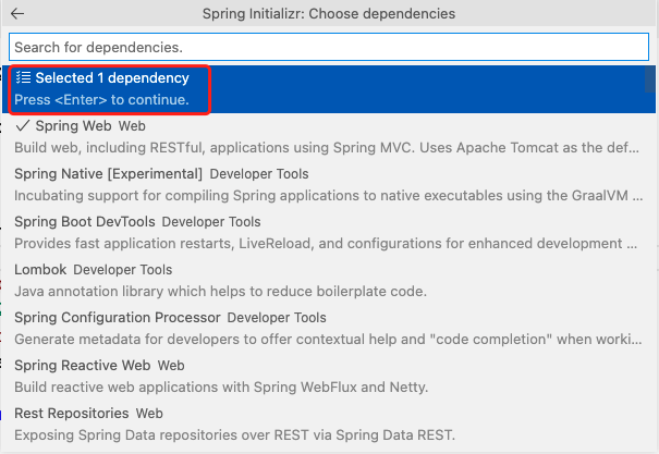 Spring Boot Dependencies OK